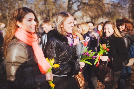 Поздравление женской половины коллектива